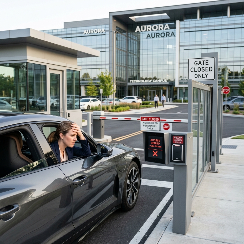 Frustrated Driver at Gate Alternative